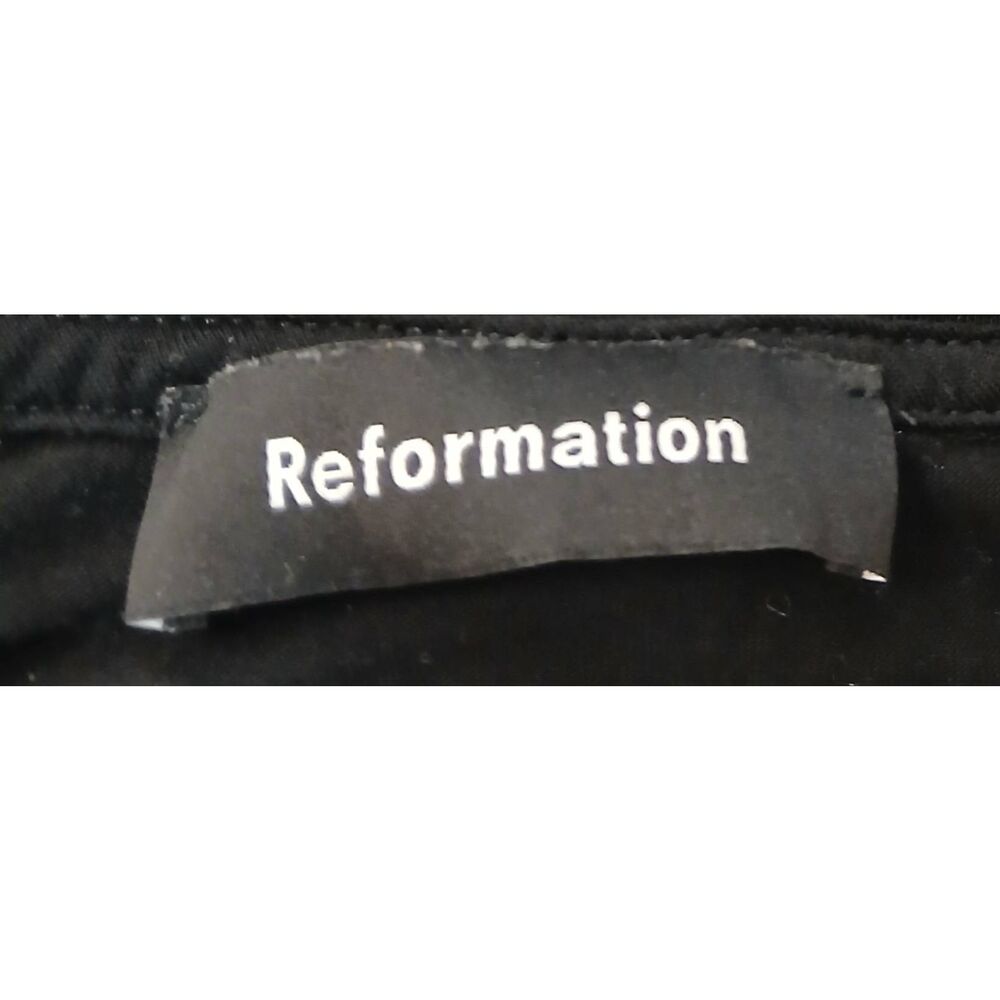 Reformation womens medium cropped tshirt top longsleeve black boxy lightweight - Picture 7 of 9